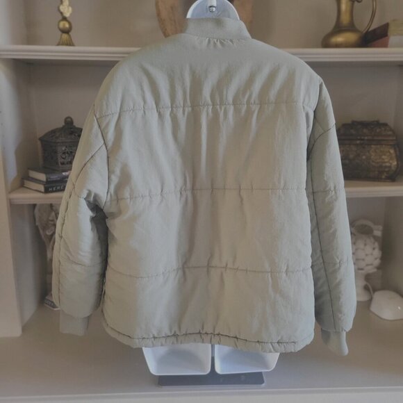 CISONO Quilted Bomber  Sage Green Puffer Jack Women's  Jacket -US S - Picture 10 of 12